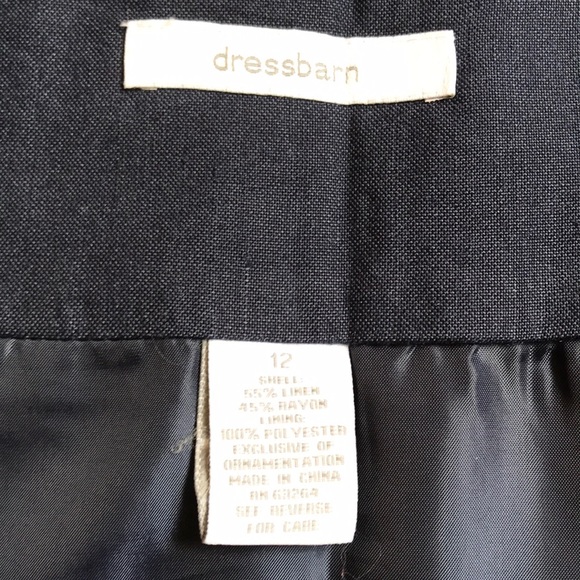 Dressbarn A-Line Navy Embroidered Skirt Size 12 - Picture 2 of 3